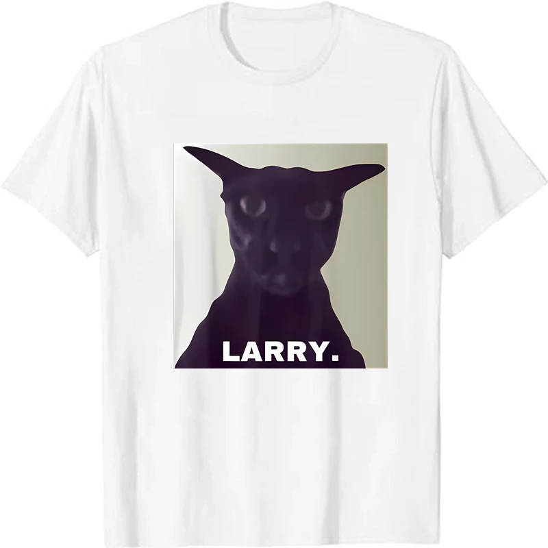 Böse Larry Katze Gedruckt T-shirt Männer Frauen Anime Liebhaber Lustige Casual Lose Harajuku Kurzarm Sommer Rundhals T-shirt – Detail 3