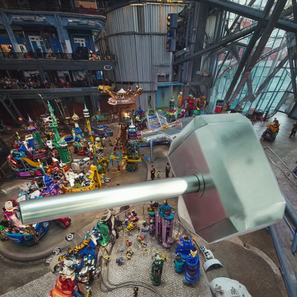 المطرقة السحرية الجديدة للشركة المصنعة، مطرقة ثور، تستخدم كدعامة نشاط الجهاز التفاعلي