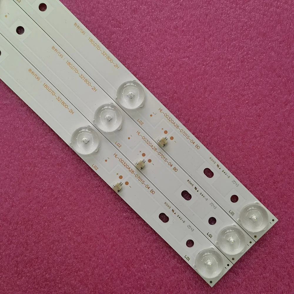 3 قطعة/المجموعة LED الخلفية شرائط ل BBK 32LEM-1007 32LEM-1009/T2 HL-00320A28-0701S-04 B0 ZDCX32D07-ZC14FG-05