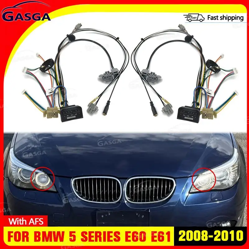 

GASGA New For BMW 5 Series E60 E61 2008-2010 Car Xenon Headlight Internal Wire Harness Plug Wiring Harness With AFS