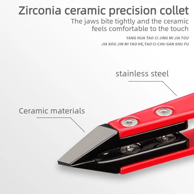 Ceramic Tweezers Eyebrow Clip Hair Removal And Trimming Tool Stainless Steel Eyebrow Clip Beard Removal Tool False Eyelash Tool
