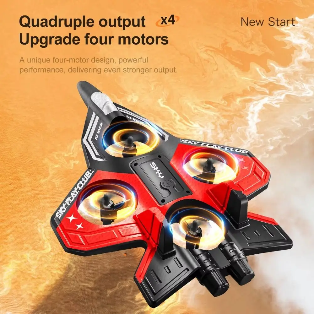 

EPP Foam Remote Control Foam Fighter Gravity Sensing RC Drones Four Motor Helicopter Toy with Light Rechargeable