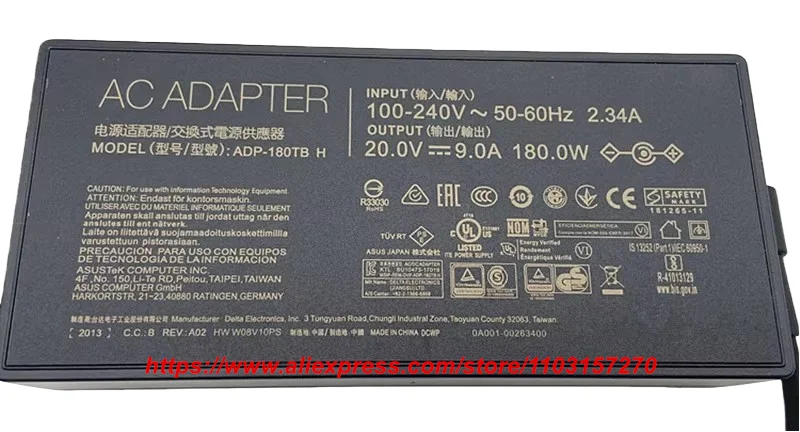الأصلي 180 واط 20 فولت 9A ADP-180TB H AC محول شاحن ل ASUS ROG 14 GA401I G14 GA5021 FX506LU Tuf الألعاب A17 محمول التيار الكهربائي #2
