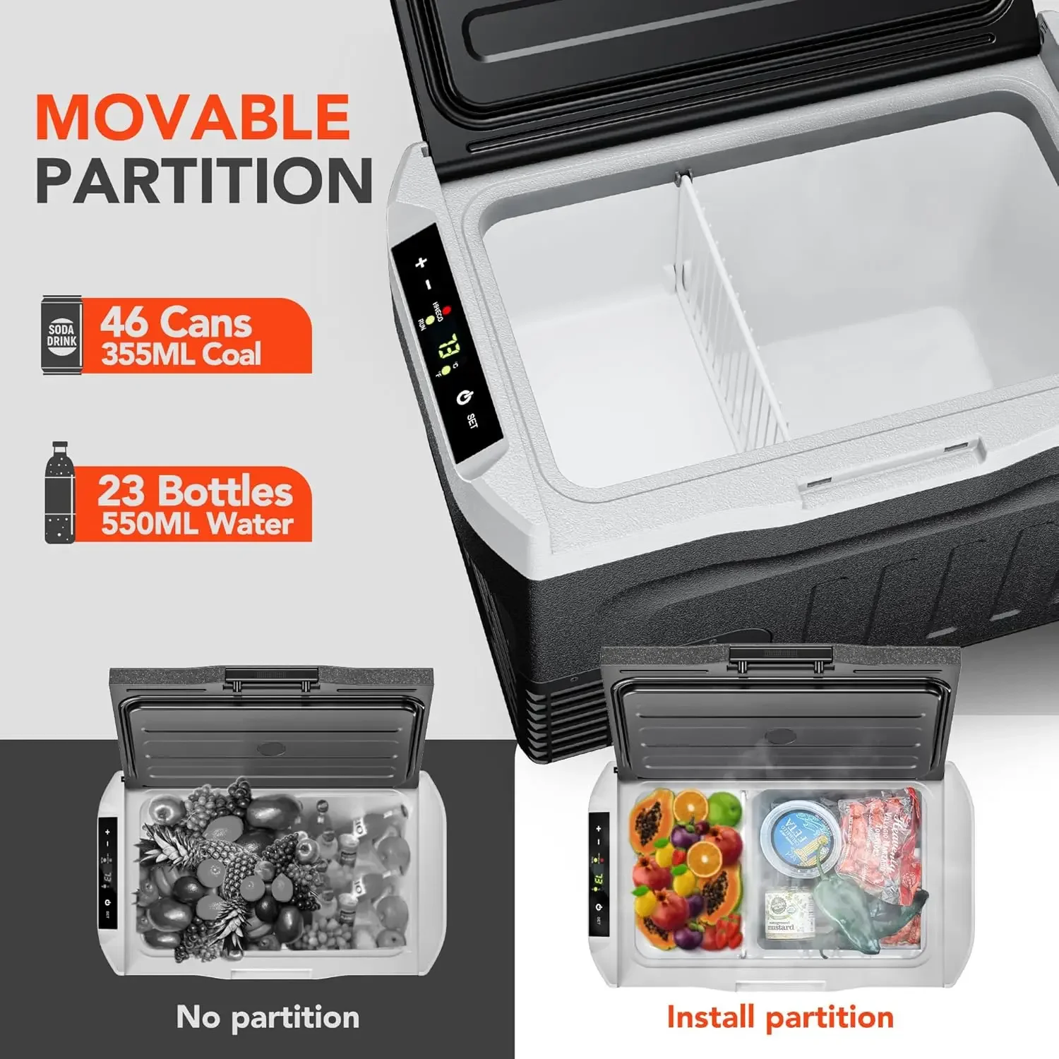 [High-Quality, Hot Deal!]12 Volt Refrigerator, 32QT(30L) Compressor Electric Cooler, 12V fridge -4℉-68℉, Car Refrigerator 12/24V