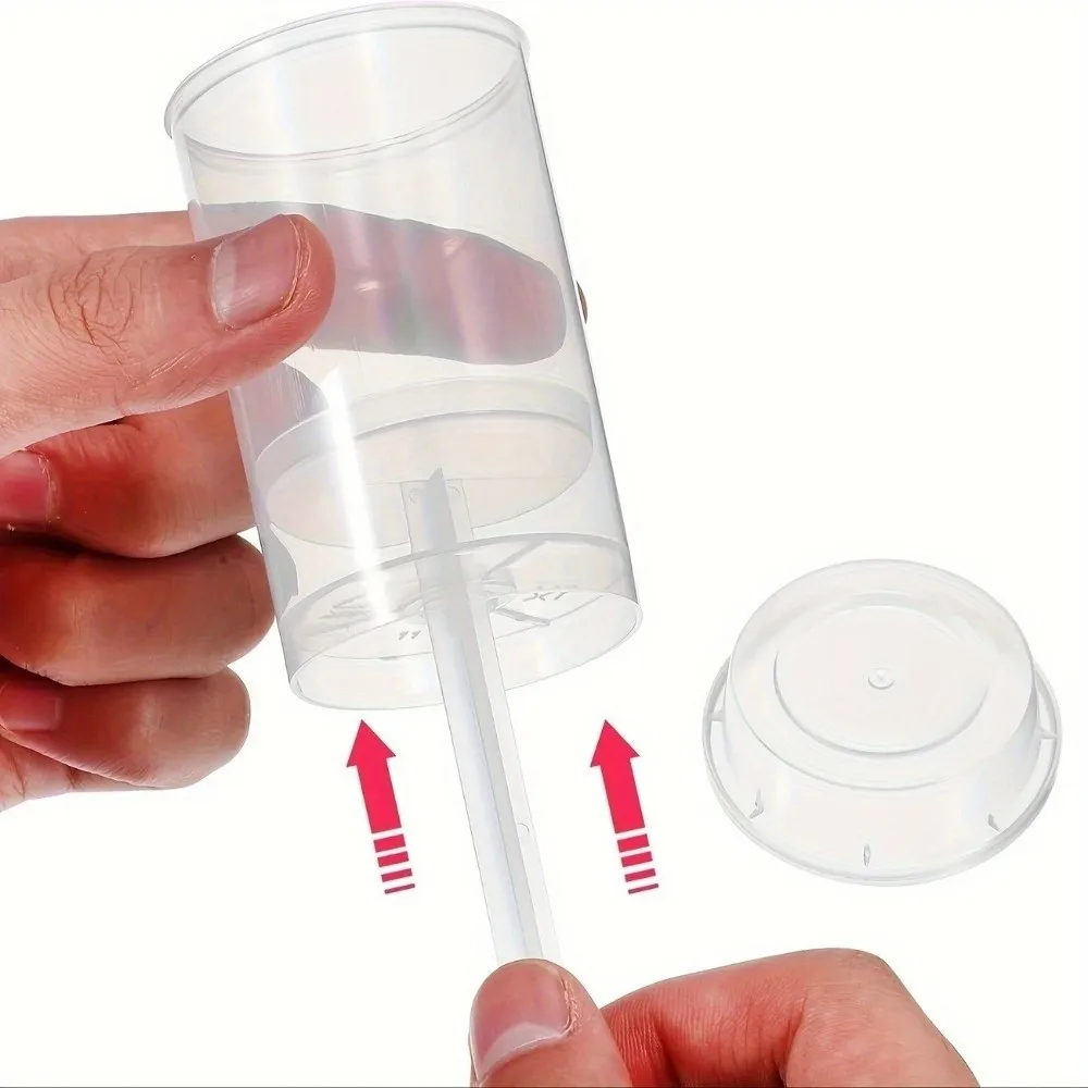10pcs Transparent Push Cake Holders Reusable Plastic Cake Pusher Cylinder Shaped Containers Small Cake Mold Baking