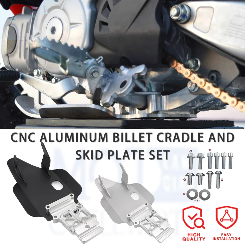 

For Honda CRF110F 2013 - 2019 2020 2021 2022 2023 2024 2025 CRF 110 F Motorcycle CNC Aluminum Billet Cradle and Skid Plate Set