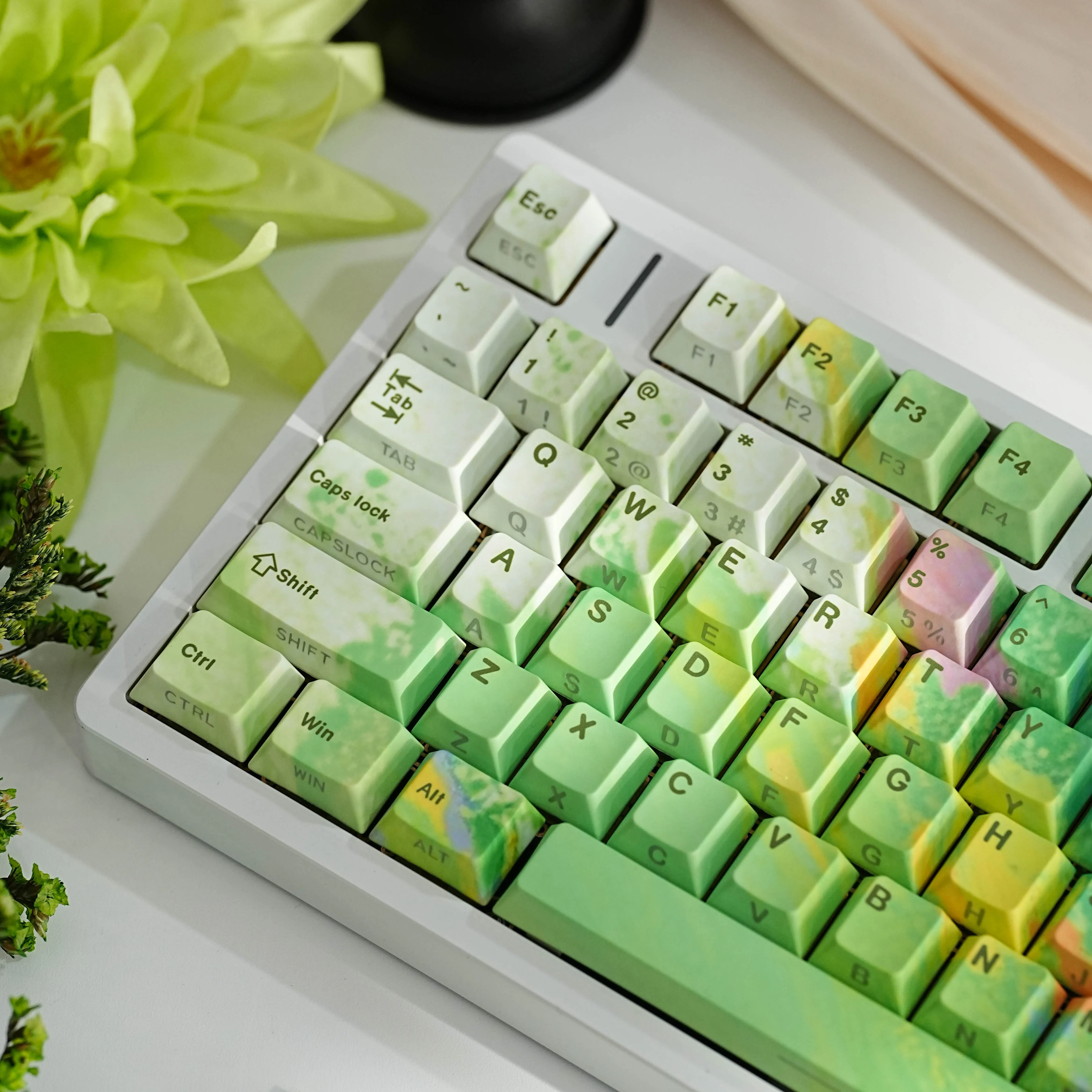 teclas-maimooo-monet-garden-blancas-y-verdes-pbt-sublimado-grabado-lateral-cherry-translucidas-130-teclas-teclas-coreanas-y-japonesas