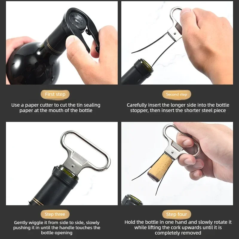 High Quality Handheld Wine Bottle Opener Pump Waiter's Corkscrew with Foil Cutter - Essential Kitchen Tool for Smooth Wine Enjoy