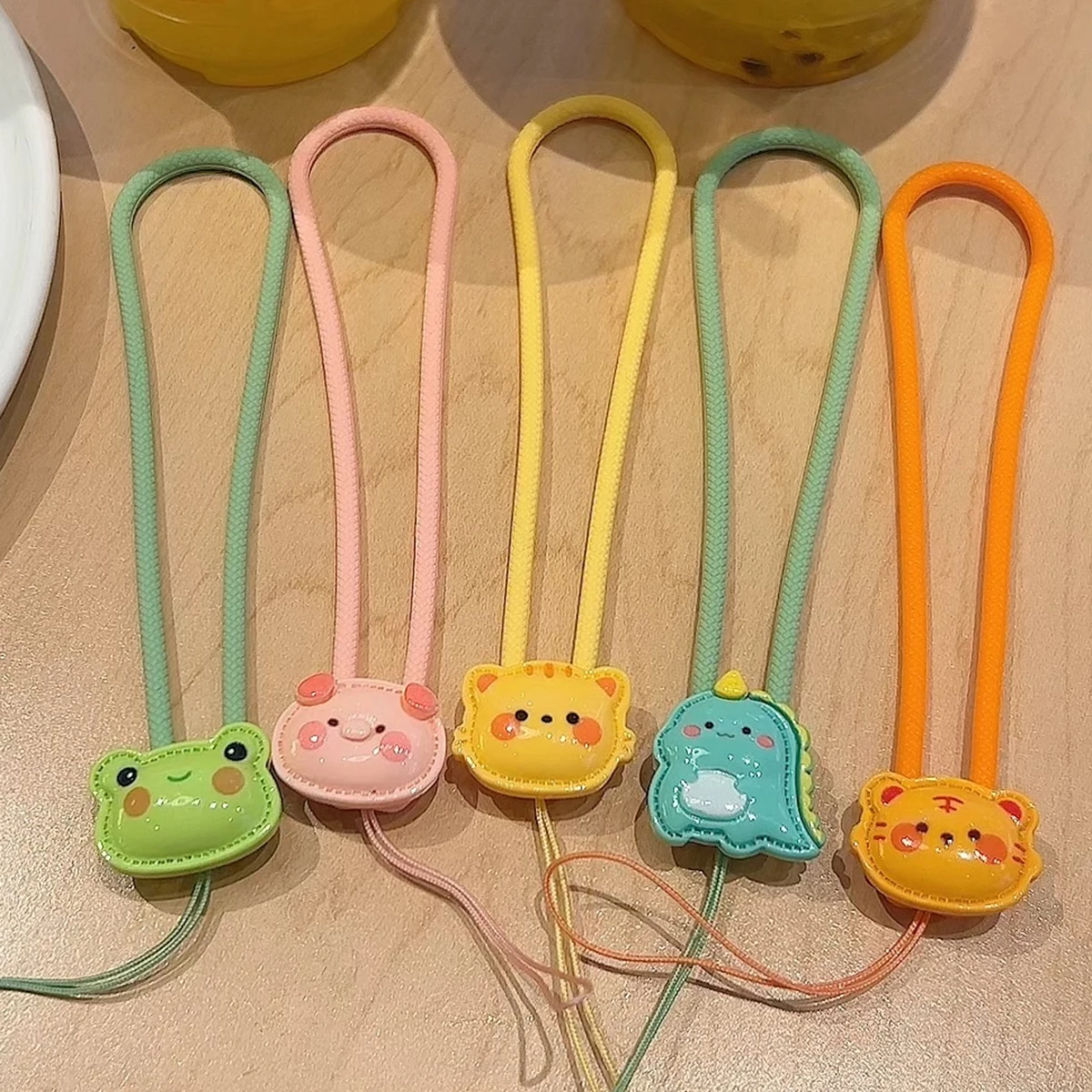 Mobile Phone Rope Earphones Silicone Wrist Strap Cute Little Dinosaur Animals ccd Camera USB Key Chain