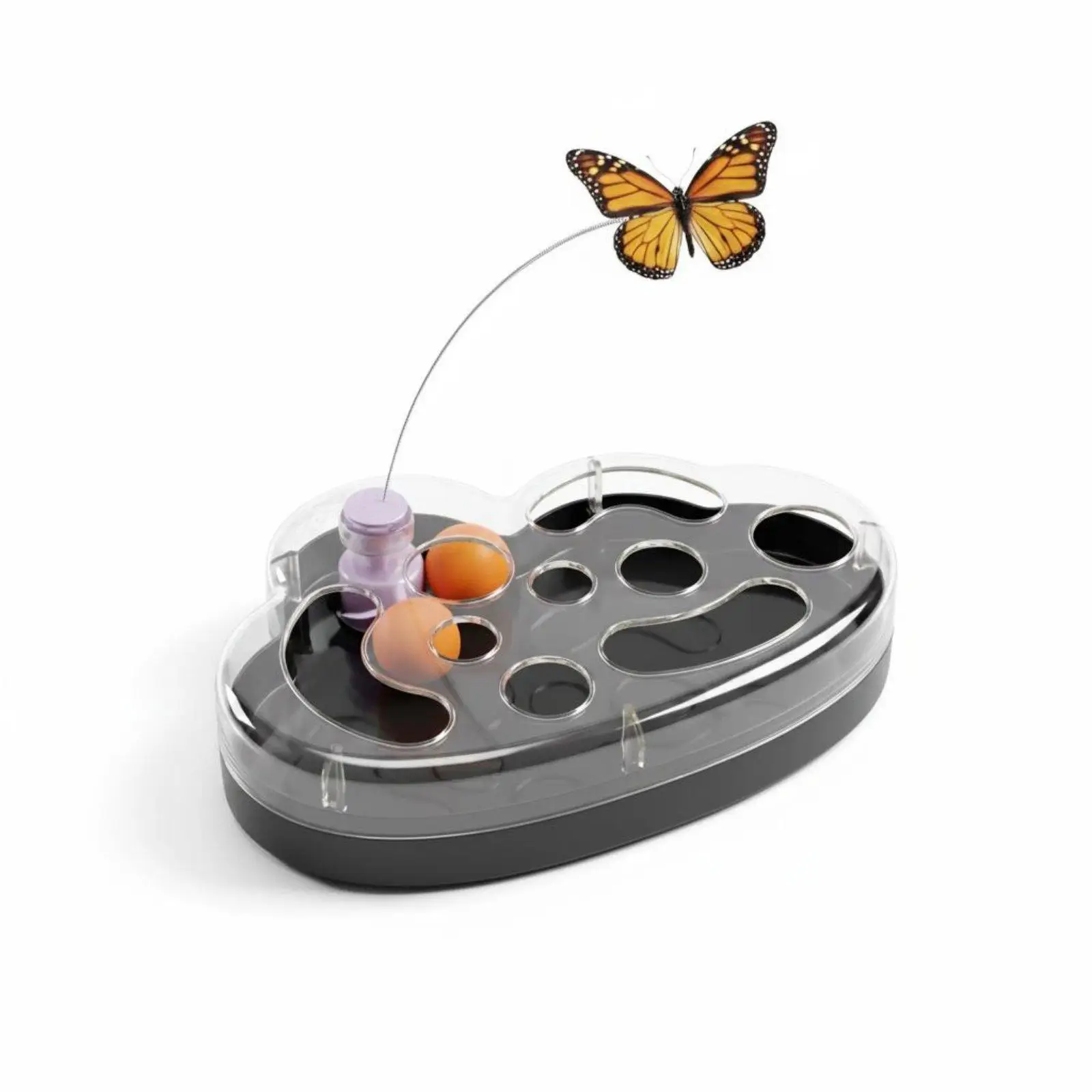 Electric Fluttering Creature Feline Toy Interactive Rotating Fluttering Creature