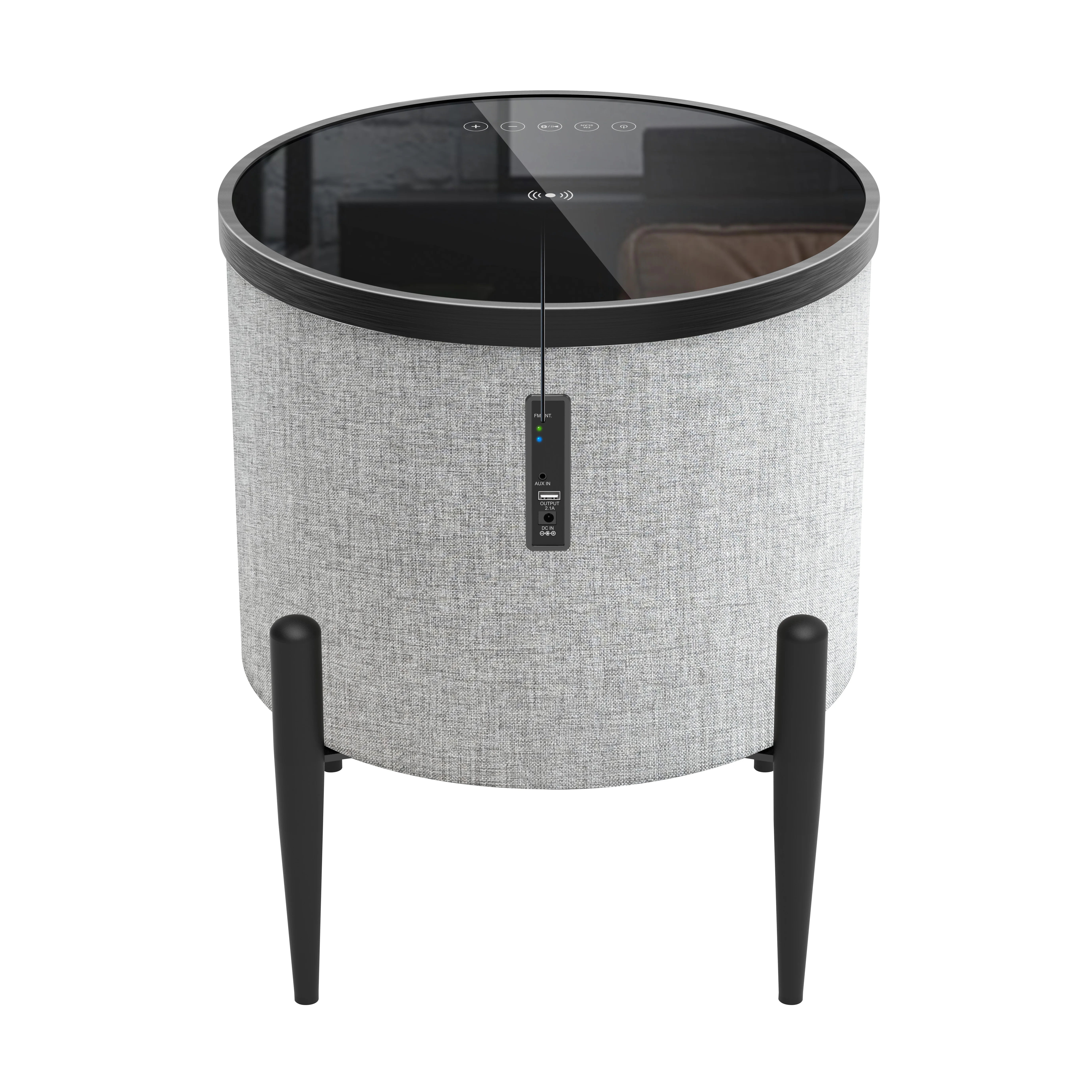 Aiue Home Use Speaker Living Room Smart Home Coffee Table Speaker with Wireless Charging USB Charger TWS Function