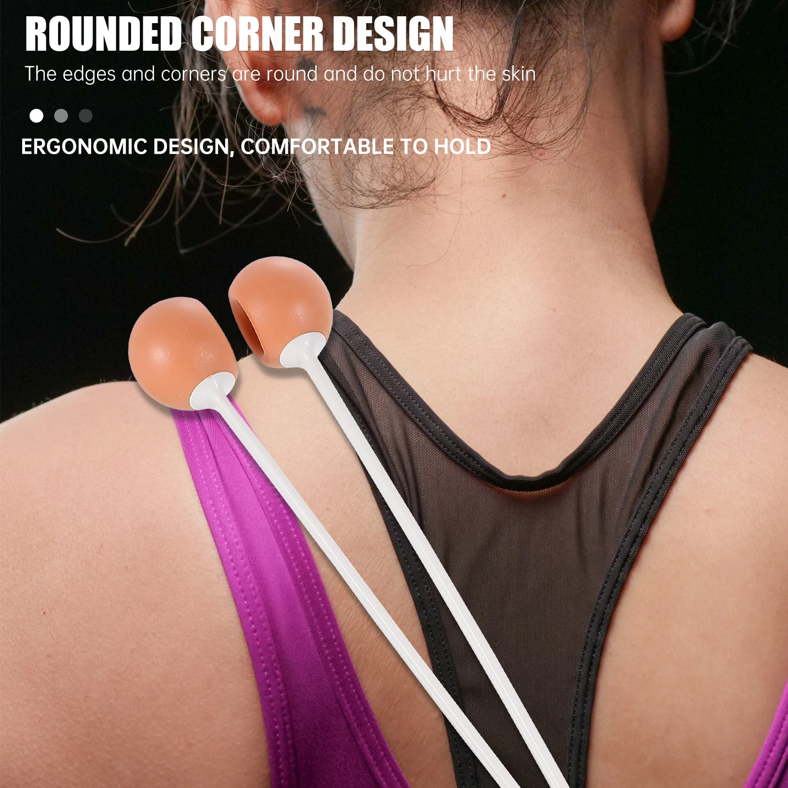 

Massage held Body Massager Plastic Stainless Steel PP Round Edges Long H Back Legs Full Body Travel Home Use Promote