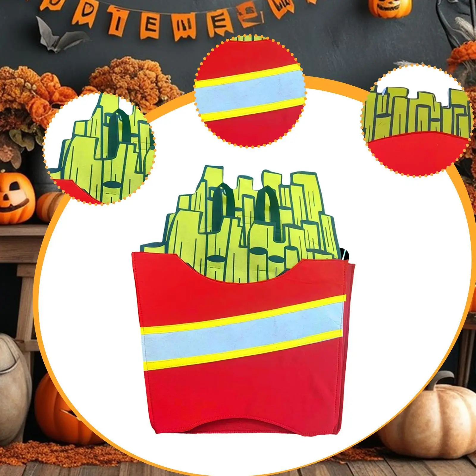 French Fries เครื่องแต่งกายแต่งตัว Fast Food เสื้อผ้าคอสเพลย์สําหรับ STAGE Performance บทบาทเล่นปาร์ตี้ Masquerade วันหยุด