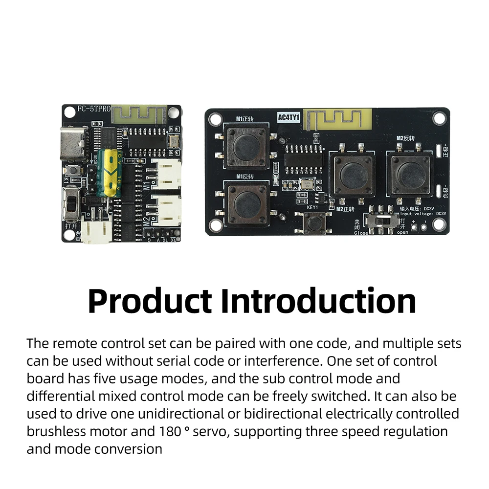 2,4G 4-Kanal DIY Montage Drahtloses Auto-Modul Fernbedienung für Bürstenlose ESC-Zubehörteile – Detail 4