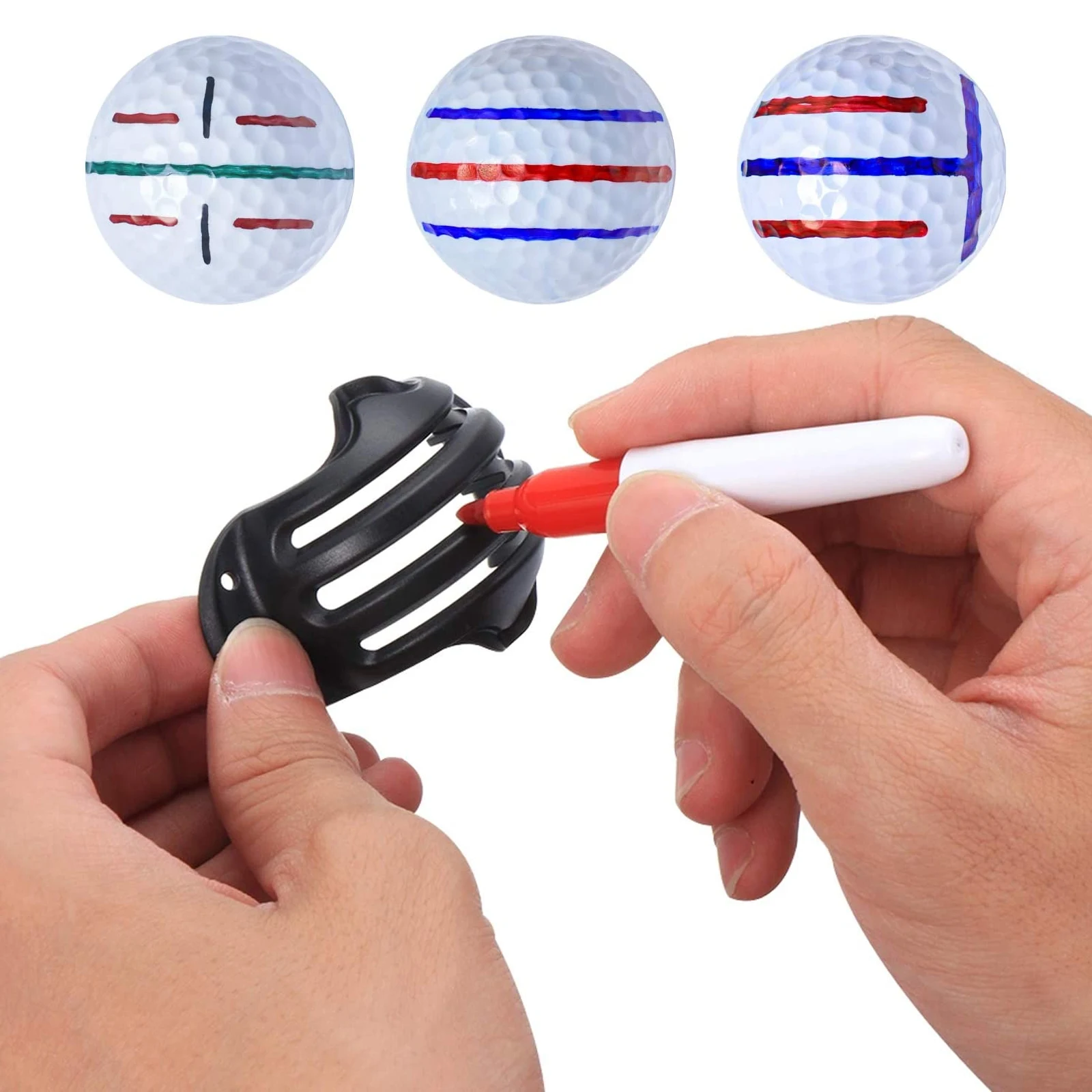 

Golf Paddle Golfs Marker Pen Line Drawing Tool Balls Liner Professional Technology Lightweight Portable Golfs Balls Marker