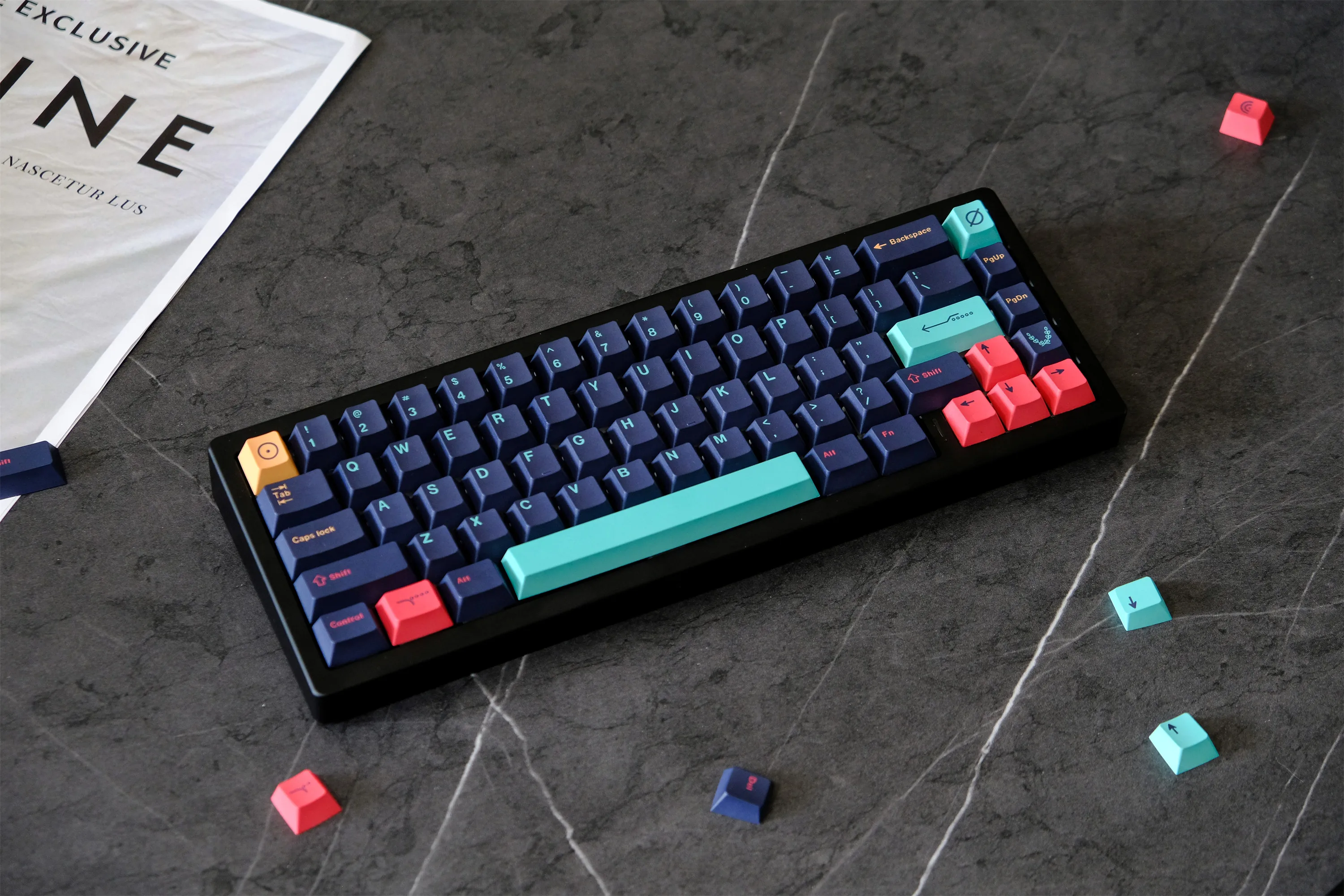 GMK-teclas personalizadas para teclado mecánico, teclas PBT de 129 teclas, perfil de cereza, DYE-SUB, GMK