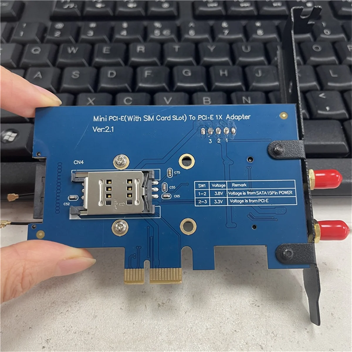 

ADEGBO-Improved WiFi module mini PCI-E Express to PCI-E 1x adapter card