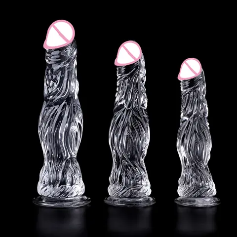24-30CM Crystal Dildo Butt Plug Soft Suction Cup Simulation Dildos Pagoda Huge Animal Ass Massager Plug Dilator Women Sex Toys