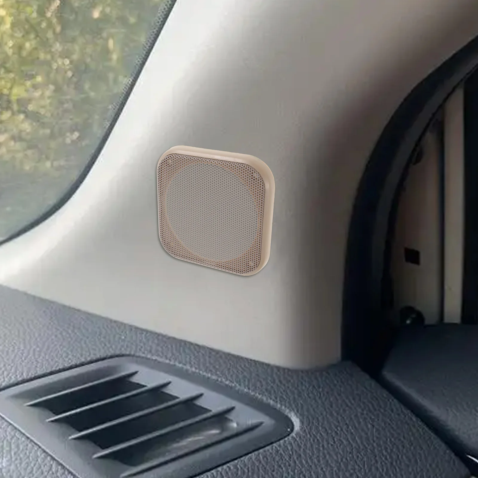 Square Grill Cover 4 Inch Car Horn Mesh Protector Beige RV Dash Subwoofer Audio Dust Case Vehicle Speaker Protection Net Car
