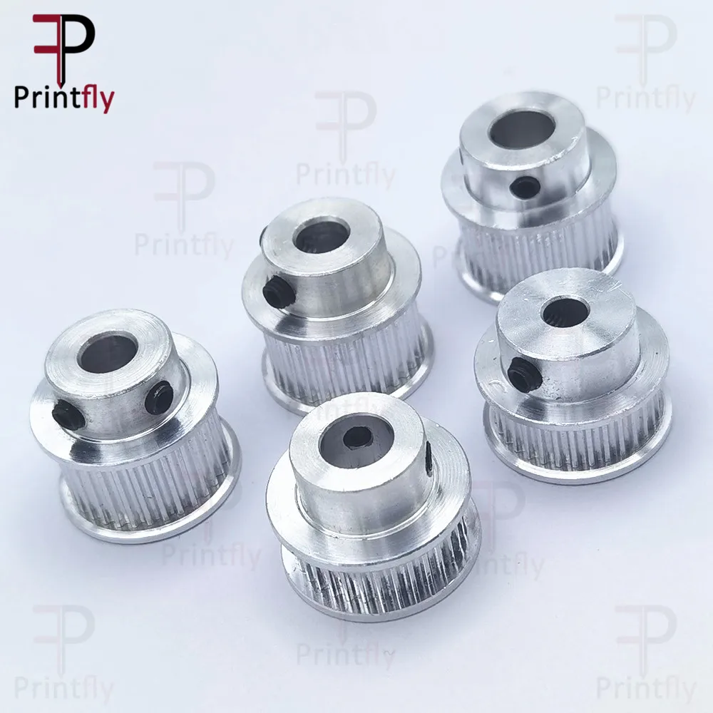 Printfly 2GT 32 Gigi 2GT Timing Pulley Bore 5/6/6, 35/8/10Mm untuk GT2 Sabuk Sinkron Terbuka Lebar 6Mm/10Mm 3D Printer