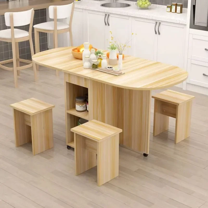 Household small size rectangular folding dining table and chairs