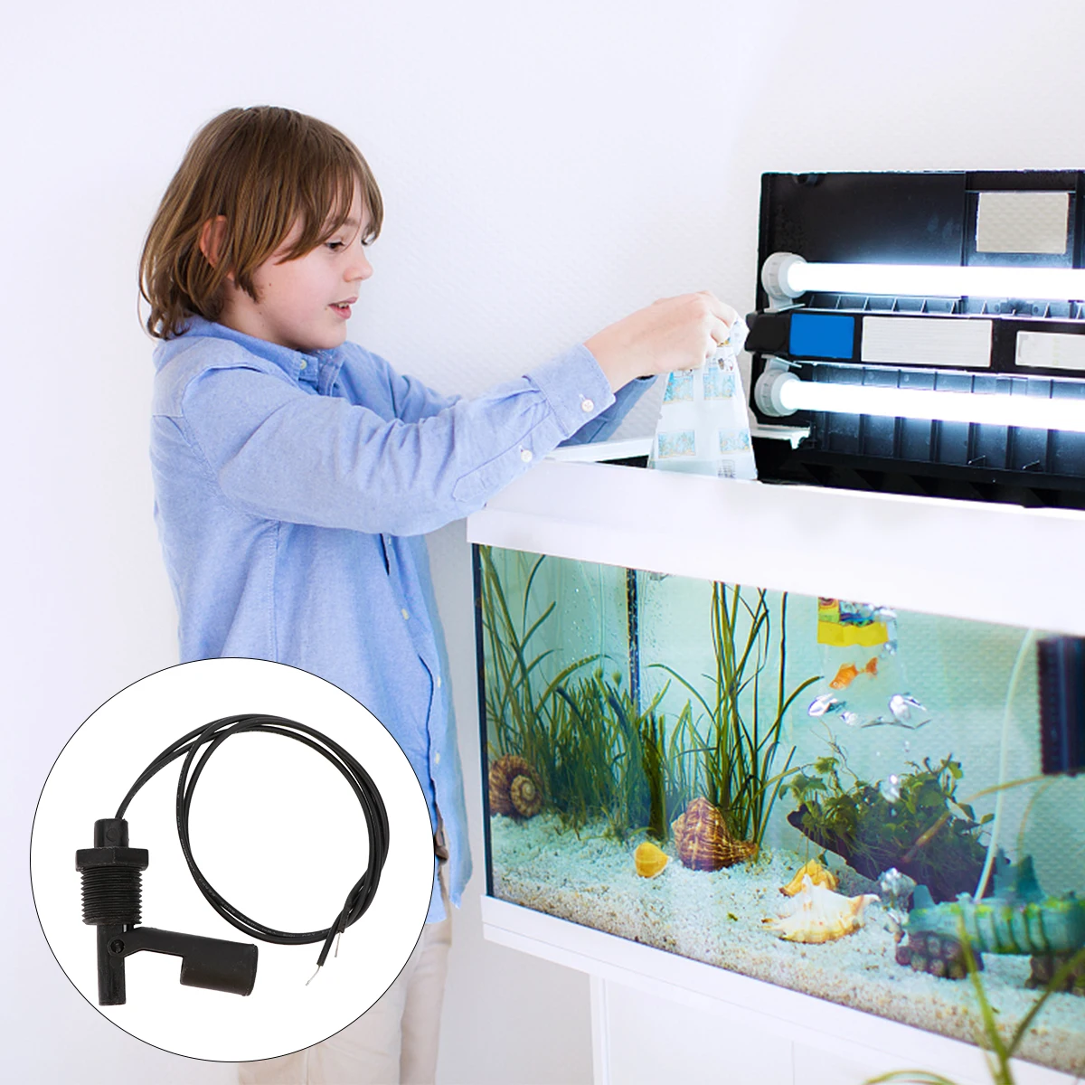 

4 PCS Water Level Switch PP Material Sensor Liquid Float Aquarium Purifier Horizontal Pet Bowl Filtration