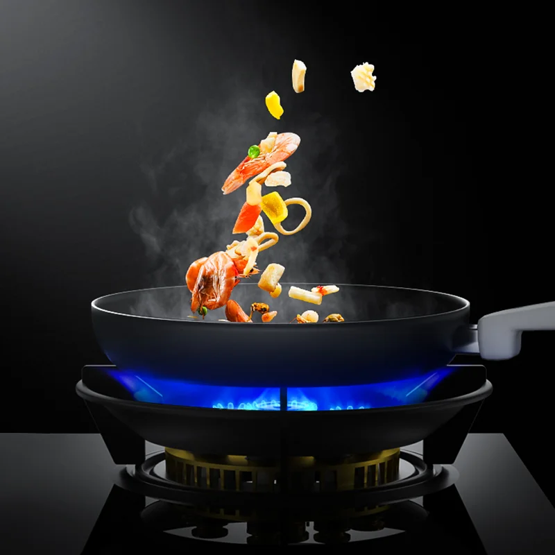 موقد غاز مزدوج الموقد - موقد منزلي مدمج/سطح الطاولة لغاز الطبيعي وغاز البترول المسال، لهب موفر للطاقة مع ميزات السلامة