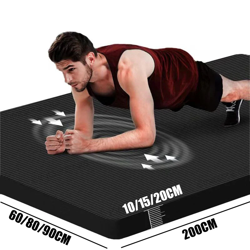 2m Thickened Yoga Mat Widened Non-slip Large Fitness Mat Man Pilates Exercise Pad Yoga Equipment Mute Sports Gymnastics Pad