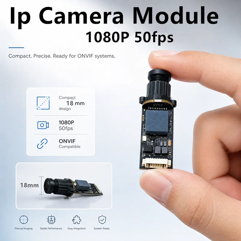 

Mini Ip Camera Module 50fps Camera Module High Speed 50fps IPC CCTV ONVIF H.265 for CCTV Security Pipeline Industrial Robot