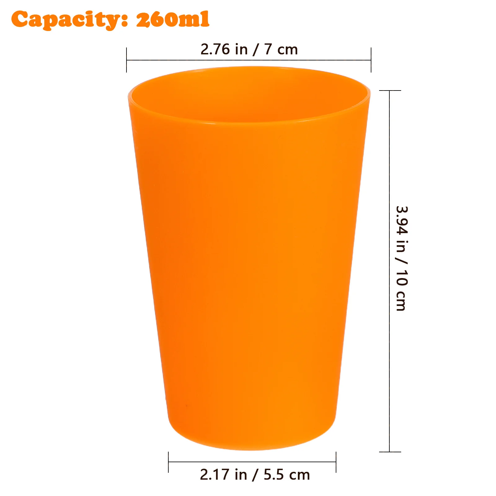 12 قطعة كوب ماء بلاستيكي متعدد الوظائف كوب للشرب للاستخدام المنزلي خفيف الوزن وقابل للتكديس بلون سادة متنوع