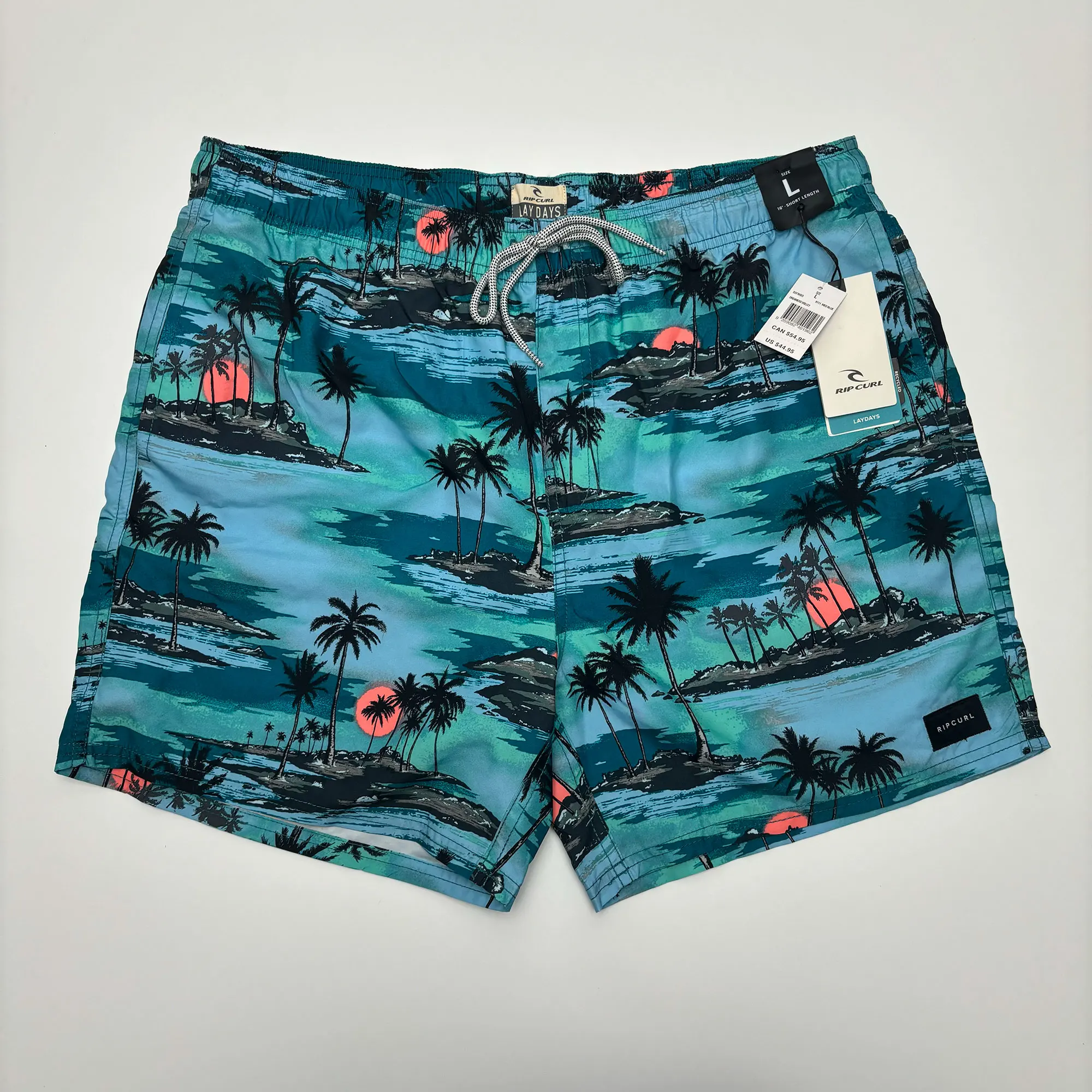 

16 Inch Brand RIP Curl Mens Surfing Swimming Beach Shorts Sport Bermuda Shorts Quik Dry Boardshort 2 Side Pocket Drawstring 12