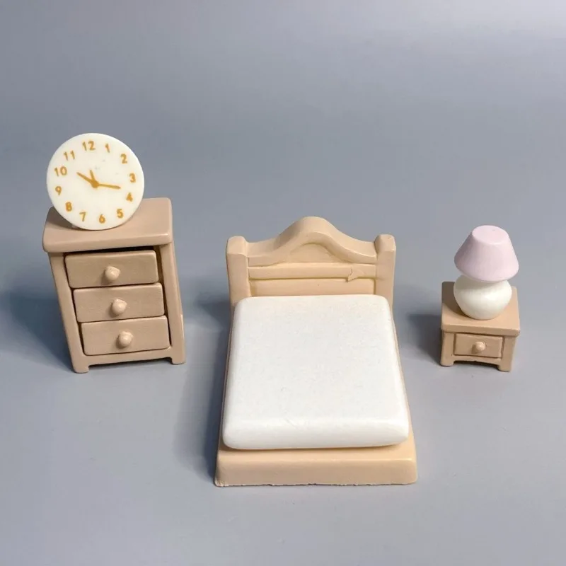 Antike Puppe Miniatur Tisch möbel weiß Puppenhaus Stuhl Sofa Hocker Modell Puppenhaus Dekor Spielzeug Dekoration Zubehör