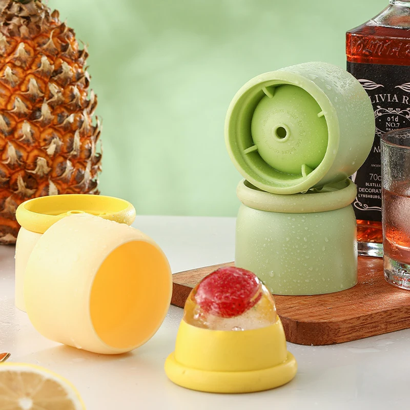 1/4 Stück Silikon-Eiswürfelform 6cm Eiskugelform DIY 3D Eiswürfelbereiter für Cocktail Whiskey Küchen-Bar-Werkzeug Utensilien Zubehör