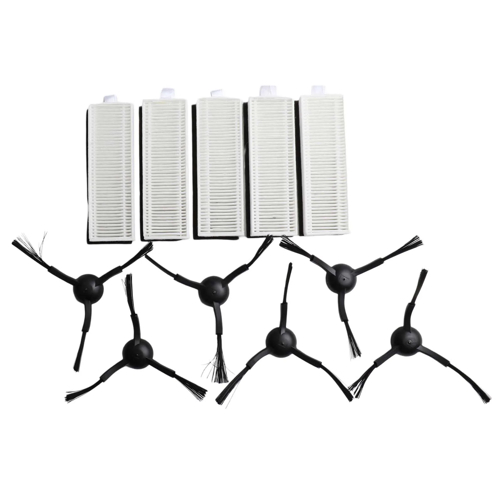 Juego de 5 Filtros y 6 Cepillos Laterales para el Robot Aspirador Laresar Evol 3, Repuestos Esenciales para una Limpieza Óptima