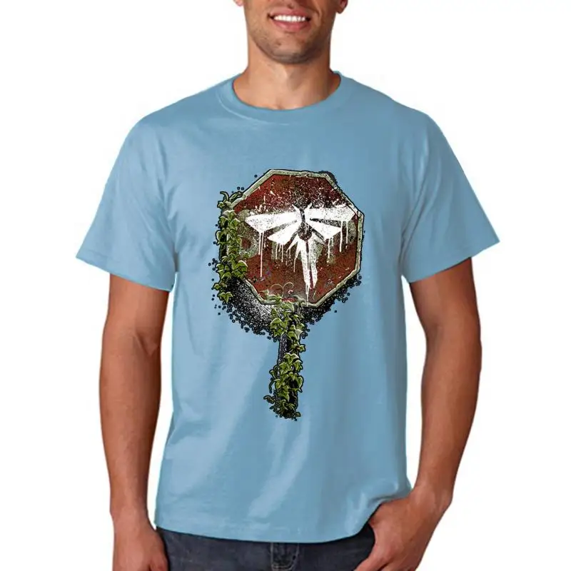 the Last of Us Look for the Light Men's Black T-Shirt Customizable Hand-Painted Design Clothing Accessory