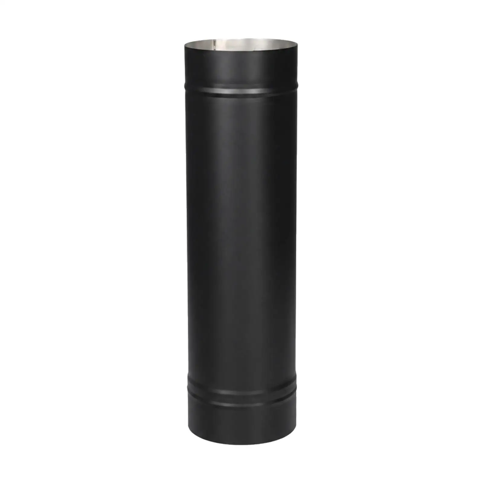 Black Steel Fireplace Flue Connector Round Chimney Pipe Adapter for 150mm Ventilation Exhaust System Use