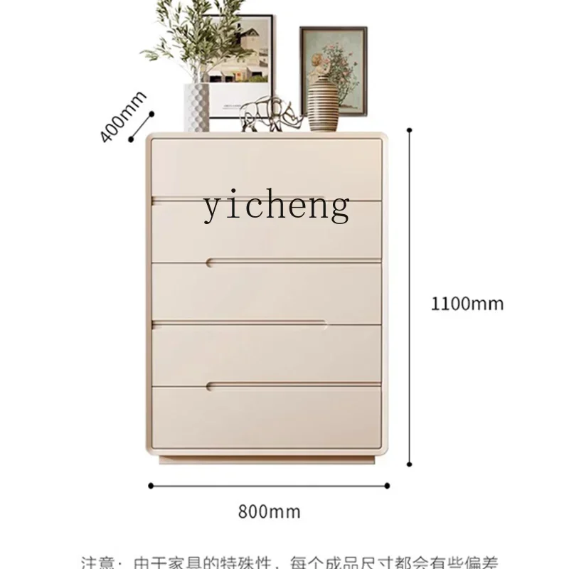 

ZK Chest of Drawers Solid Wood Entrance Partition Minimalist Sideboard Cabinet Bedroom Storage Storage Bed Tail Drawer