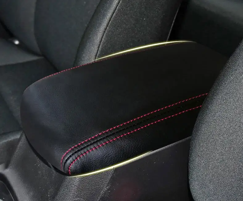 Customzied Microfibre Leather Center Armrest Cover For Toyota Rav4 2014-2018  Central armrest box protection Interior upgrade