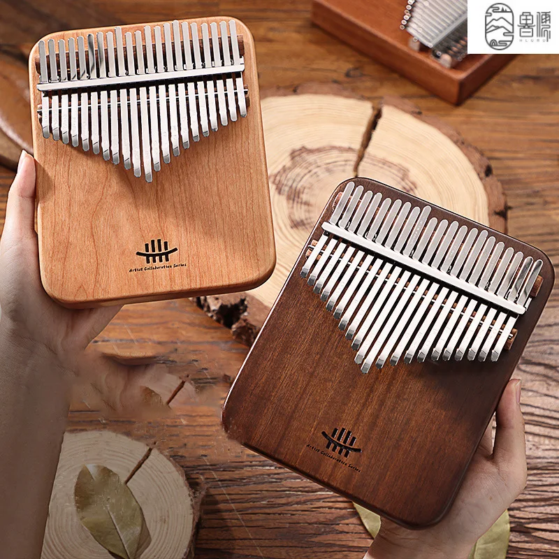 HLURU Kalimba 21 Key Professional Thumb Piano Solid Wood Cherry/Walnut Kalimba Keyboard Instrument Hand Piano Kid Birthday Gifts