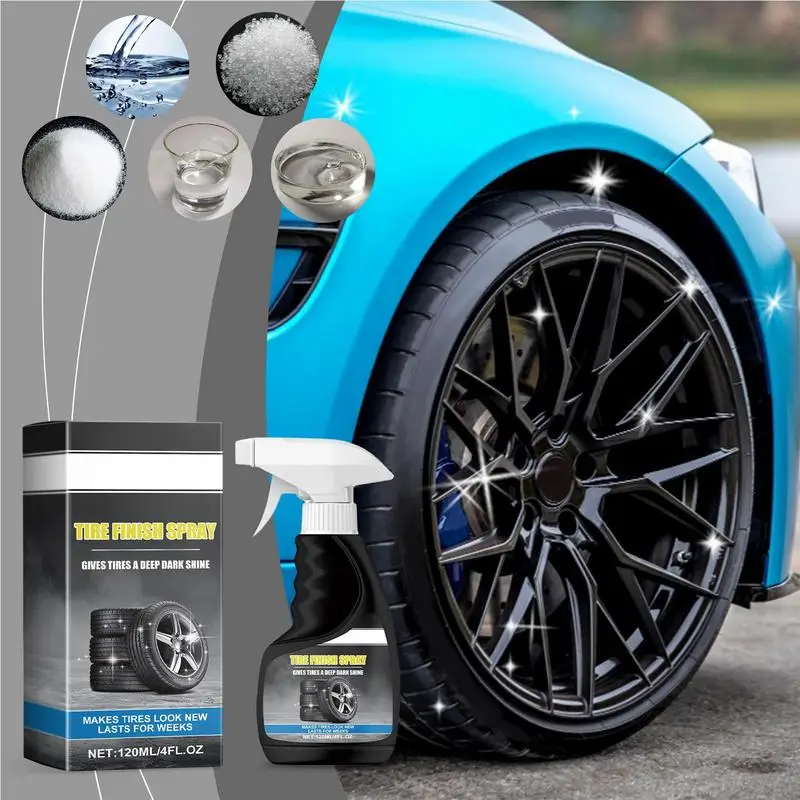 Tire Shine Spray Vehicle Tire Nourishing Spray Long-lasting Vehicle Wheels Cleaner Spray Waterproof Car Wheel Refurbishment