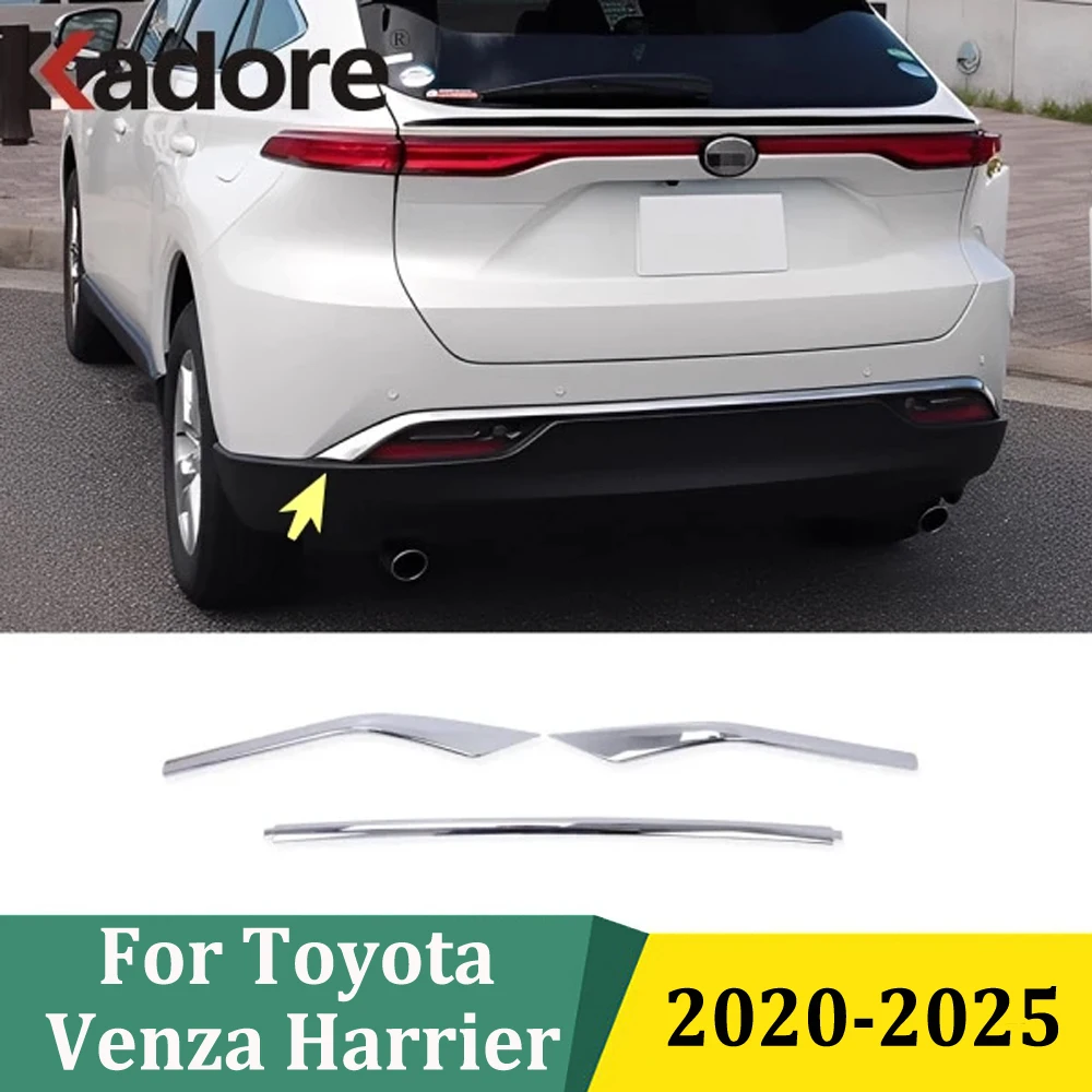 

For Toyota Venza Harrier 2020-2023 2024 2025 Rear Trunk Lid Bumper Trim Bottom Back Protector Sill Strip Car Styling Accessories