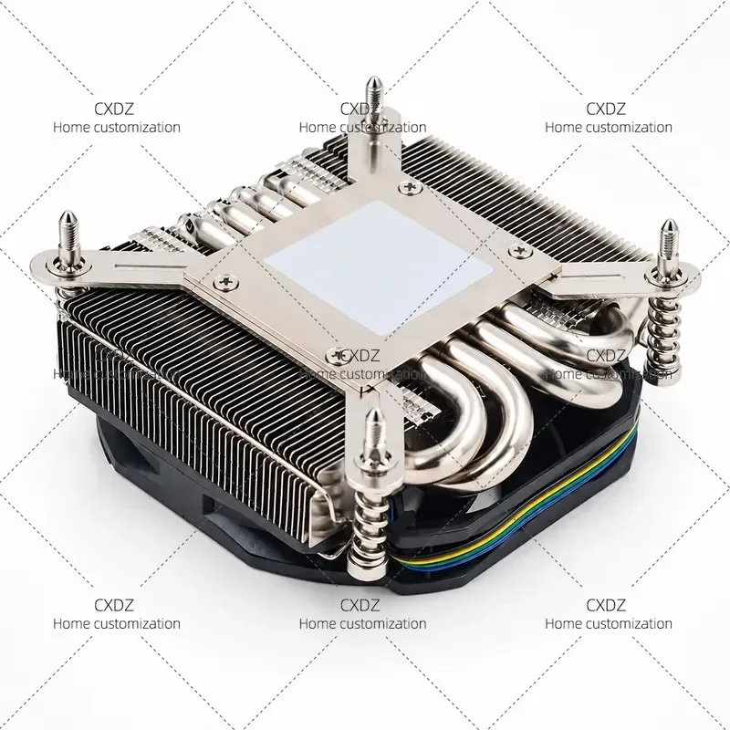 1U Ultra Thin CPU Cooler Radiator for LGA 1150 1151 1155 1156 1200 All in One HTPC Silent Small Fan Low Profile Heatsink