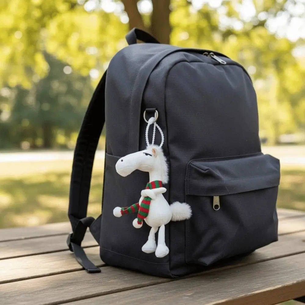 Exquisite Cartoon Horse Keychain Fantasy Style Stuffed Pony Ornaments Bag Hanging Charms Funny Horse Pendent Birthday Gift