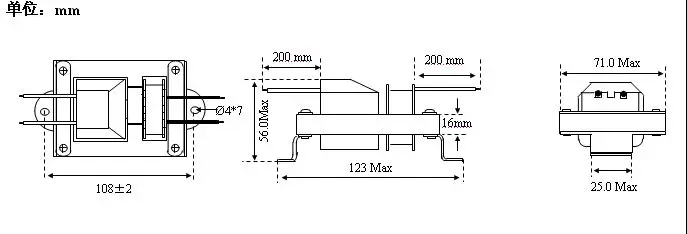 Imagem -04 - Transformador da Lâmpada do Mosquito Transformador do Corte do Plasma Único pé Horizontal 220v 50hz 5000v 70*16