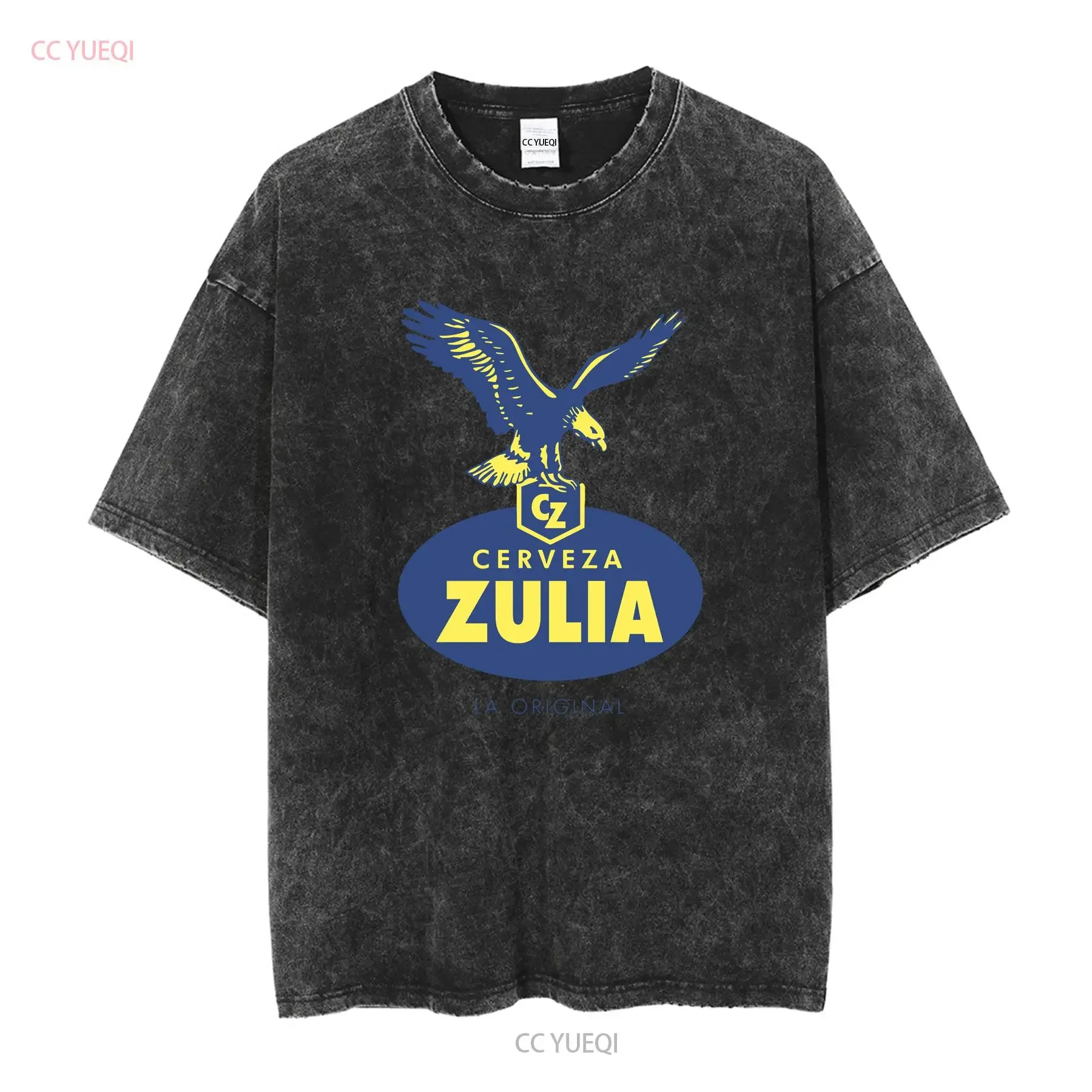 تي شيرت Cerveza Zulia بشعار La الأصلي Beer Hecho en فنزويلا Maracaibo Bien Fria بأكمام طويلة أو قصيرة عتيقة مغسولة أنيقة