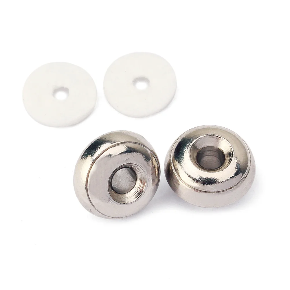 

2 Pcs Guitar Strap Lock Parts Straps Bass Accessories Mushroom Acoustic Accessory Metal Button