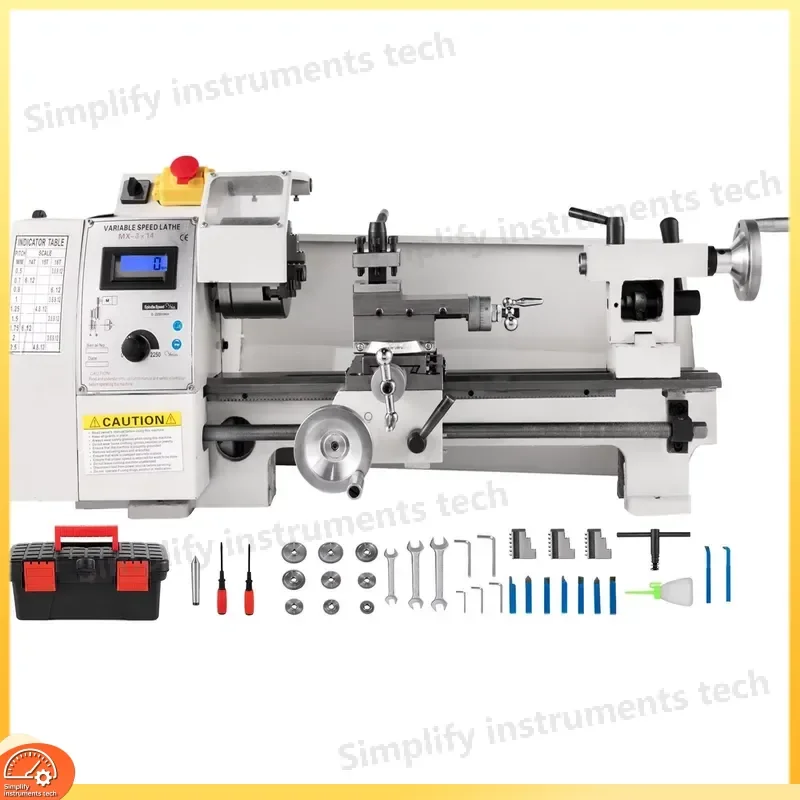 Mini Metal Lathe 8x14 Inch 650W Variable Speed 2250RPM Precision Manual Benchtop Lathe for Small Metal Processing DIY