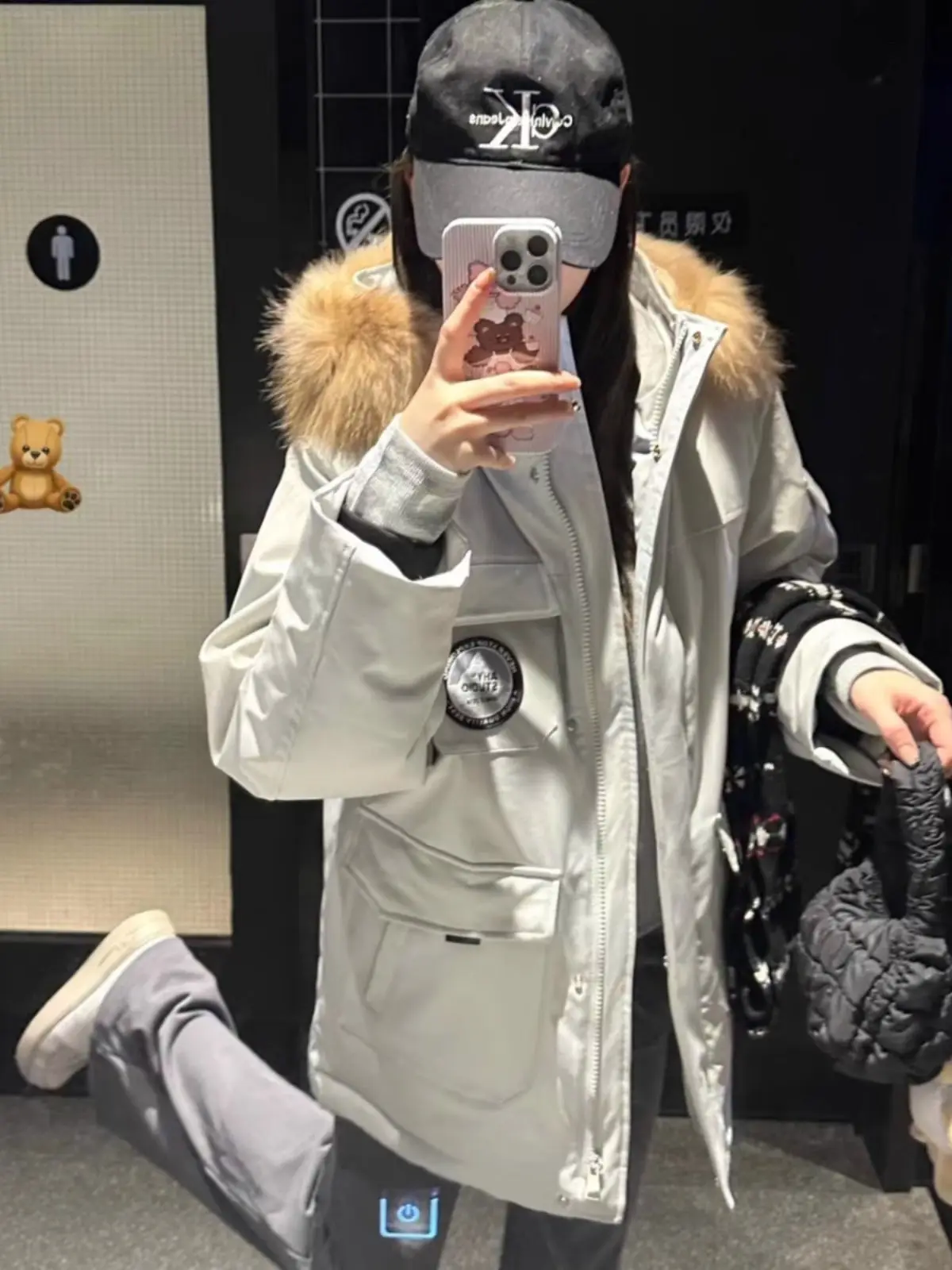 

Parkas Red Womens Autumn Lined Lapel Mock Military Cargo Versatile Niche Pockets Coated French Style Wadded Fillings Multicolor