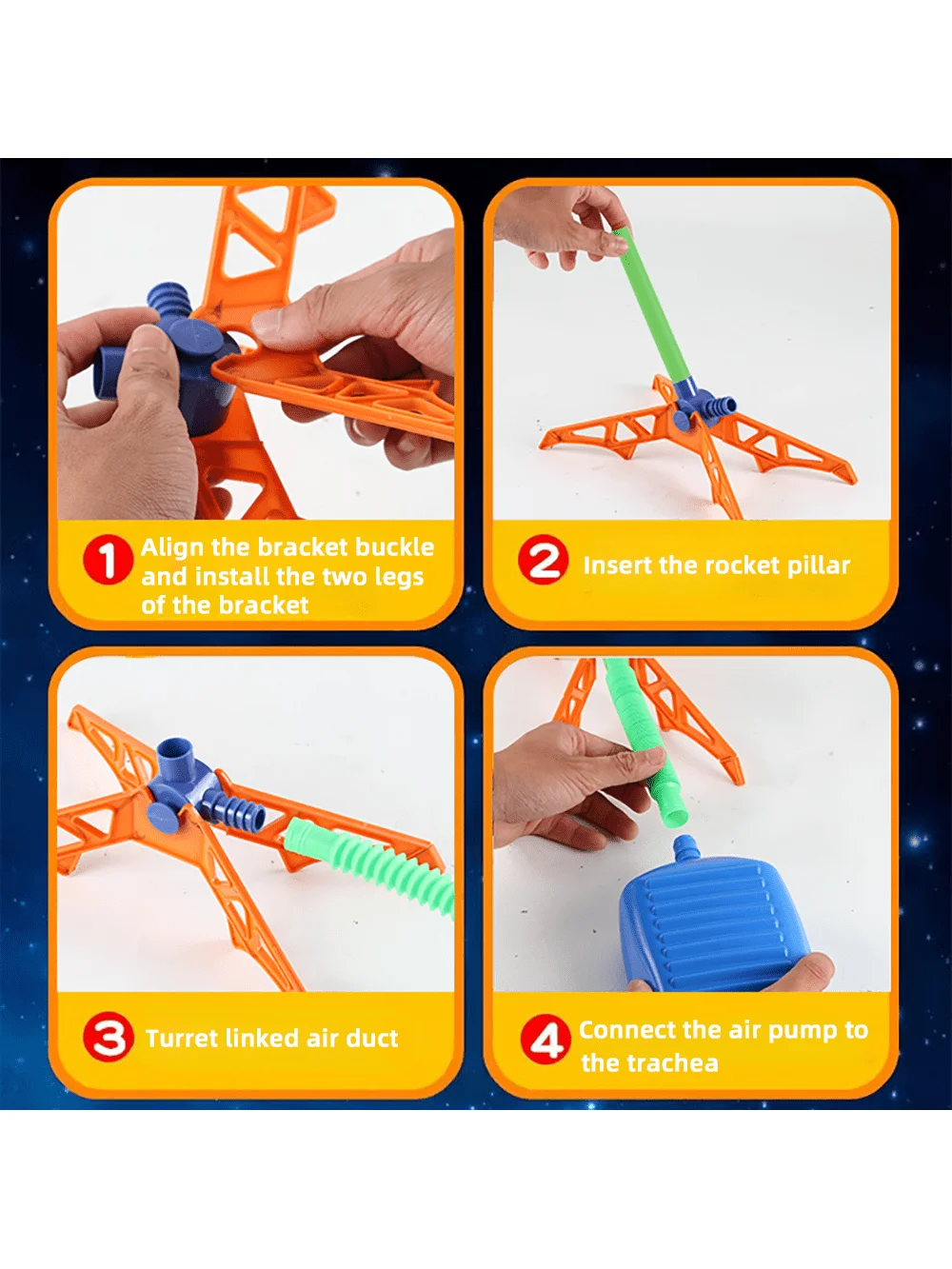 Dziecięca rakieta na pedałach, zabawka do latających rakiet na zewnątrz, zabawka sportowa dla dzieci do skakania (odporny zestaw akcesoriów do zakupu)