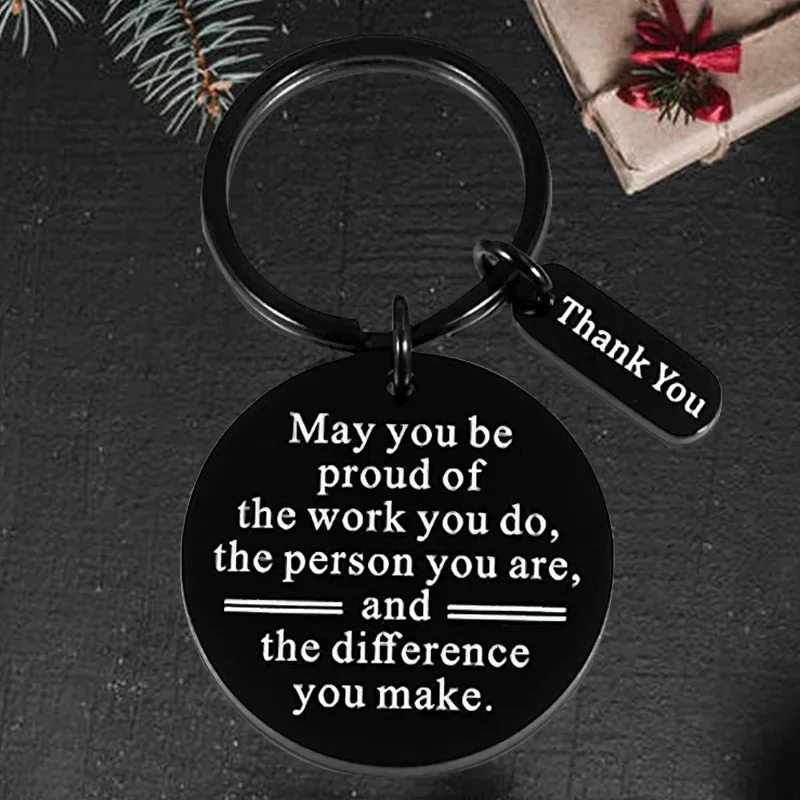 Cute Colleague Appreciation Gift Keychain Pendant Thank You Coworker Leaving Gift Key Chain May You Be Proud of The Work You Do